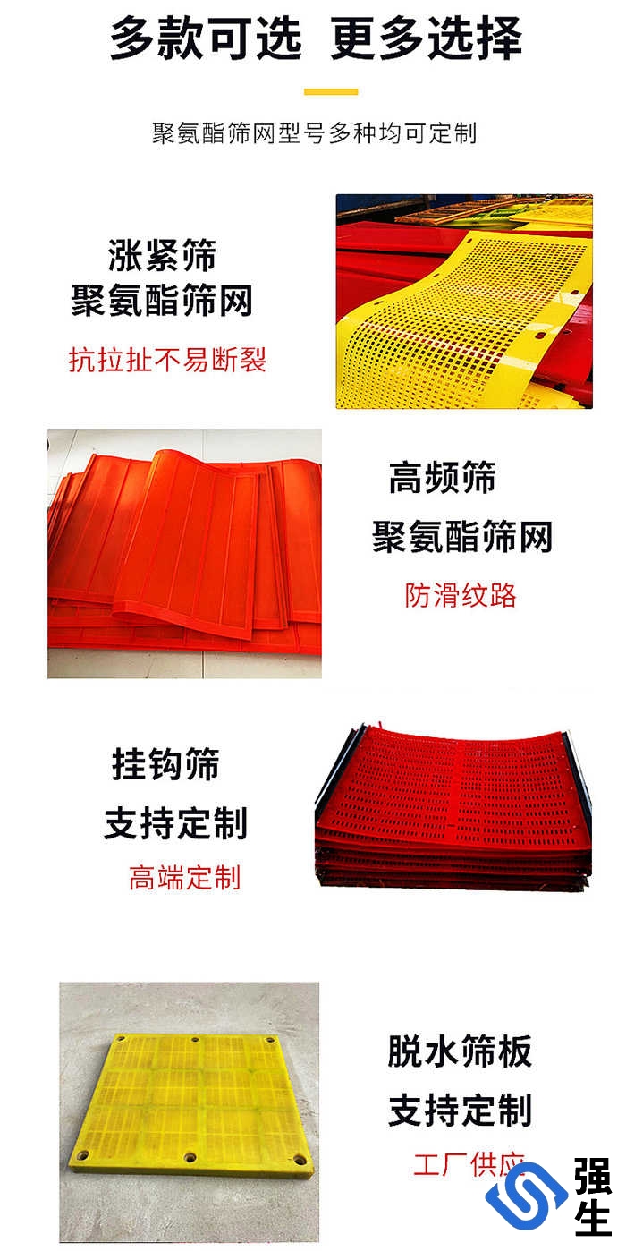 礦用聚氨酯篩網特點